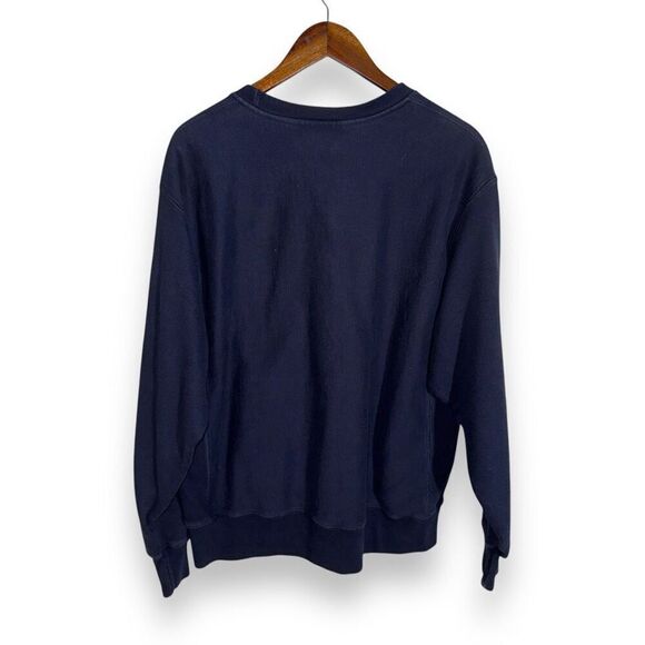 90s Champion Reverse Weave Ole Miss Embroidered Patch Crewneck Sweatshirt Sz L - Picture 6 of 6